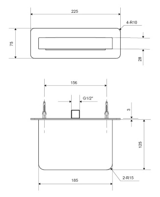 Excellent Krotos Излив для ванны настенный AREX.8025BL Матовый черный от интернет-магазина Purezza 