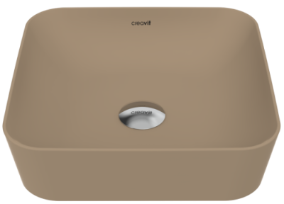 Creavit Ultra Раковина накладная 40х40 UL040.F UL040-00CM00E-0000 Капучино матовый от интернет-магазина Purezza 