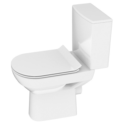 Cersanit City new clean on Унитаз с бачком безободковый, сиденье с микролифтом тонкое, S-KO-CIT011-3/5-COn-S-DL-w от интернет-магазина Purezza 