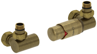 Сунержа Автоматический терморегулятор 3D G 1/2" НР х G 3/4" НГ (набор) Состаренная бронза от интернет-магазина Purezza 
