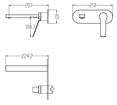 Creavit RITMO Cмеситель для раковины RT1400 от интернет-магазина Purezza 