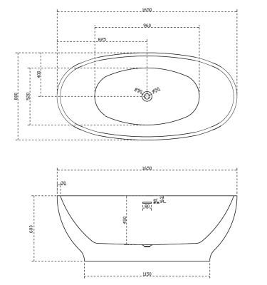 ABBER Акриловая ванна 165x80x60 AB9207 от интернет-магазина Purezza 