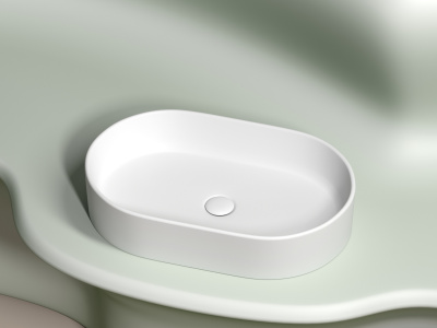 Ceramicanova Element Умывальник чаша накладная овальная 60.8х38.5 CN6048MW Белый матовый от интернет-магазина Purezza 