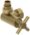 Сунержа Вентиль 3D левый (крест) G 1/2" НР х G 3/4" НГ 051-1410-1234 Состаренная латунь от интернет-магазина Purezza 