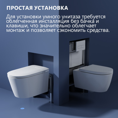 ABBER Bequem AC1121S Электронный унитаз-биде подвесной белый от интернет-магазина Purezza 