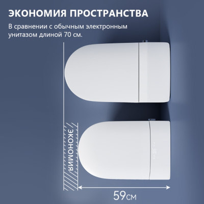 ABBER Bequem AC1121S Электронный унитаз-биде подвесной белый от интернет-магазина Purezza 