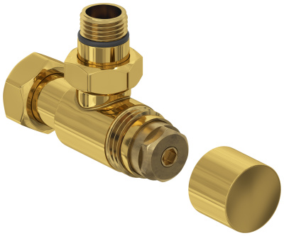 Сунержа Вентиль угловой под шестигранник G 1/2" НР х G 3/4" НГ 03-1404-1234 Золото от интернет-магазина Purezza 