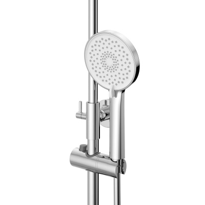 Belbagno UNIQUE Душевая стойка со смесителем и изливом, верхним и ручным душем UNIQUE-VSCM-CRM от интернет-магазина Purezza 