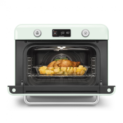 Smeg COF01PGEU мини-печь с паром цвет пастельный зелёный  от интернет-магазина Purezza 