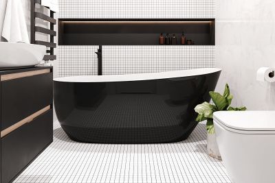 Excellent Comfort 2.0 Ванна отдельностоящая 174х75х71.5 WAEX.CMP2.17WB Белый/Черный от интернет-магазина Purezza 