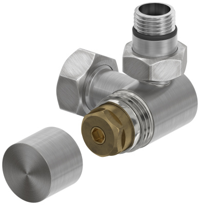 Сунержа Вентиль 3D правый (под шестигранник) G 1/2" НР х G 3/4" НГ 071-1407-1234 Сатин от интернет-магазина Purezza 