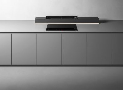 Falmec MONOLITH 90 VETRO NERO Вытяжка встраиваемая в столешницу 90 см от интернет-магазина Purezza 