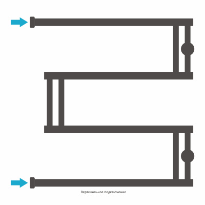Сунержа High-Tech model "M+" Водяной полотенцесушитель 600х600 00-4050-6060 от интернет-магазина Purezza 
