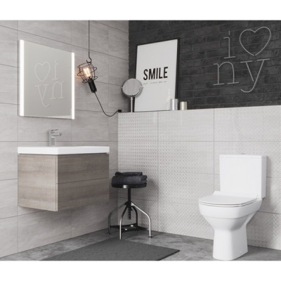 Cersanit City new clean on Унитаз с бачком безободковый, сиденье с микролифтом тонкое, S-KO-CIT011-3/5-COn-S-DL-w от интернет-магазина Purezza 