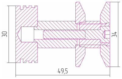 Сунержа Каньон Вешалка 5026-2010-0003 Жемчужно-ночной синий от интернет-магазина Purezza 