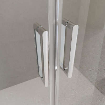Belbagno LUCE-BF-2 душевая дверь в нишу, ширина 140/150/160 см, цвет профиля хром, прозрачное стекло от интернет-магазина Purezza 