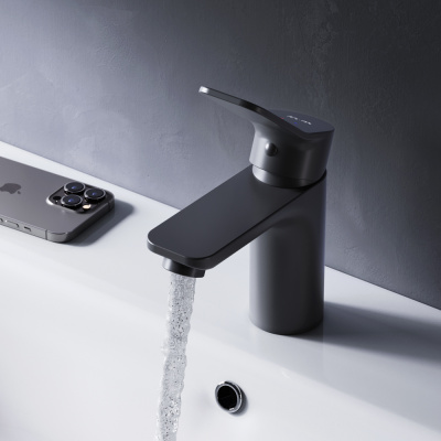 AM.PM X-Joy Смеситель для раковины F85A02122 Черный от интернет-магазина Purezza 