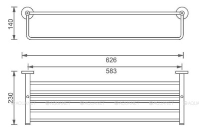 Aquanet Держатель для полотенец (60 см) 4562 от интернет-магазина Purezza 