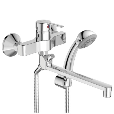 Ideal Standard VIDIMA LOGIK Настенный смеситель для ванны/душа, душевой гарнитур в комплекте BA280AA от интернет-магазина Purezza 