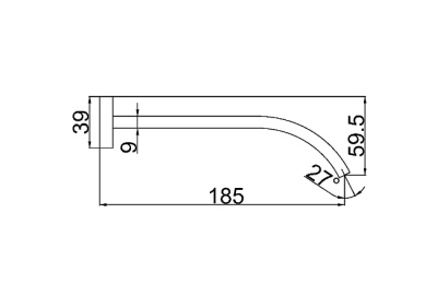 Maxonor Излив для ванны PL74-6 Матовое золото от интернет-магазина Purezza 