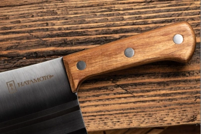 Hatamoto HN-HH190 Кухонный топорик для рубки мяса и костей, длина лезвия 185 мм, сталь SUS420J2 от интернет-магазина Purezza 