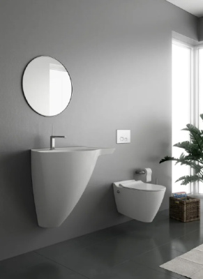 Bien Mineral Унитаз подвесной с функцией биде, встроенным смесителем MNKA052N1VE0W5000 Белый от интернет-магазина Purezza 