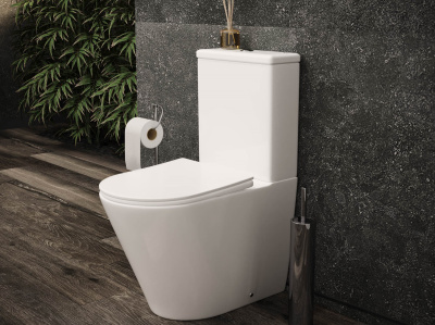 Ceramicanova Highlight Унитаз компакт напольный с бачком CN1802 Белый от интернет-магазина Purezza 