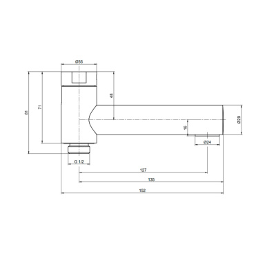 Aquame Излив поворотный с картриджем AQM8301BN Шлифованный никель от интернет-магазина Purezza 