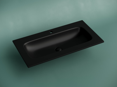 Ceramicanova Grace Раковина накладная с отверстием под смеситель 91х45,7 CN7019MB Черный матовый от интернет-магазина Purezza 