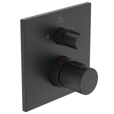 Ideal Standard CERATHERM C100 Встраиваемый термостатический смеситель для ванны/душа A7522XG Матовый черный от интернет-магазина Purezza 