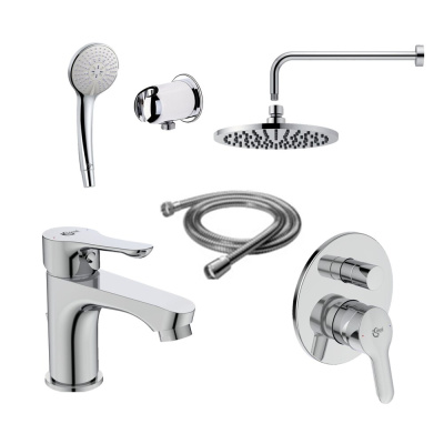 Ideal Standard BD003AA ALPHA Промо комплект 7 в 1 (A7185AA + BC486AA + B9442AA +B9445AA+B9403AA+ B964952AA + A2406AA) от интернет-магазина Purezza 