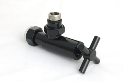 Сунержа Вентиль угловой крест G 1/2" НР х G 3/4" НГ 9011-1408-1234 Графитовый черный от интернет-магазина Purezza 