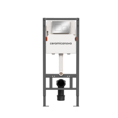 Ceramicanova Balance Система инсталляции для унитазов с кнопкой смыва Square CN121002CH от интернет-магазина Purezza 