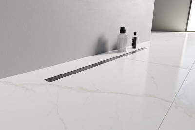 New Trendy GUNMETAL BRUSHED Душевой лоток Оружейная сталь от интернет-магазина Purezza 