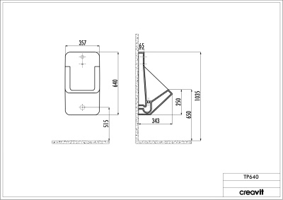 Creavit Писсуар сенсорный TP640 TP640-00CB00E-0000 Белый от интернет-магазина Purezza 