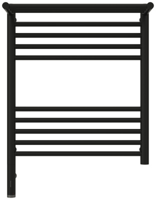 Сунержа Богема с полкой 3.0 Электрический полотенцесушитель 600х500 Матовый черный от интернет-магазина Purezza 