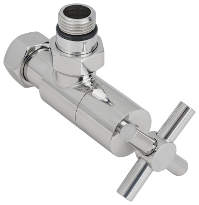 Сунержа Вентиль угловой крест G 1/2" НР х G 3/4" НГ 07-1408-1234 Шлифованная сталь от интернет-магазина Purezza 