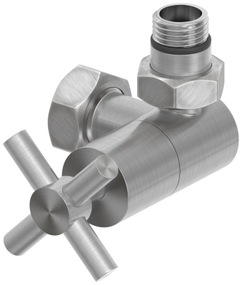 Сунержа Вентиль 3D правый (крест) G 1/2" НР х G 3/4" НГ 071-1411-1234 Сатин от интернет-магазина Purezza 