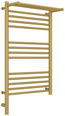 Сунержа Богема с полкой 3.0 Электрический полотенцесушитель 800х500 Матовое золото от интернет-магазина Purezza 