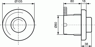 Ideal Standard SEPTA PRO XS P2 Пневматическая одинарная панель смыва R0184AC Белый от интернет-магазина Purezza 