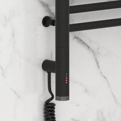 Сунержа Богема с полкой 3.0 Электрический полотенцесушитель 600х400 Темный титан муар от интернет-магазина Purezza 