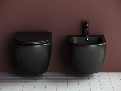 Ceramicanova Metropol Подвесное биде CN4003MB Черный матовый от интернет-магазина Purezza 