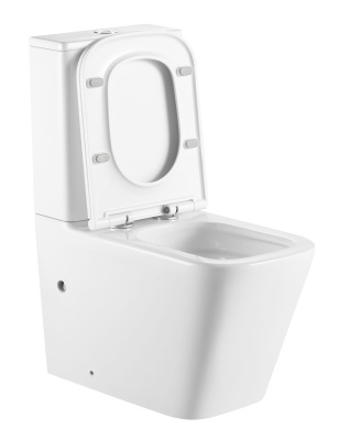 SantiLine Напольный безободковый унитаз, сиденье микролифт SL-5028 Белый от интернет-магазина Purezza 