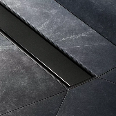 Bettoserb Compact Line Matte Black Душевой лоток под плитку / чёрный, длина 550/650/750/850 от интернет-магазина Purezza 