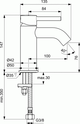 Ideal Standard BL7546S2 Промо комплект 2в1 "Смеситель в подарок" (BC268XG + A7546XG) от интернет-магазина Purezza 