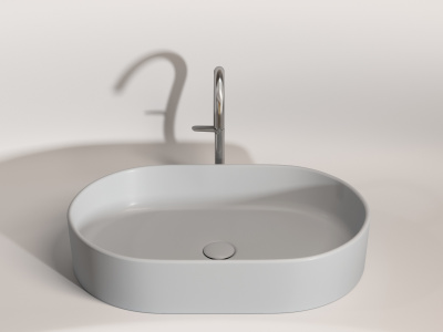 Ceramicanova Element Умывальник чаша накладная овальная 60.8х38.5 CN6048MSG Серый матовый от интернет-магазина Purezza 