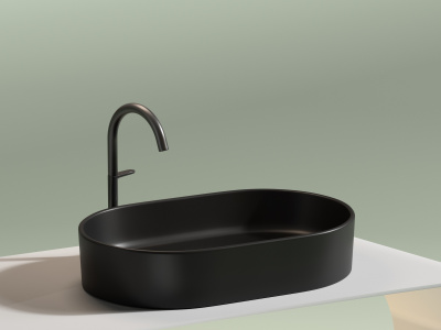 Ceramicanova Element Умывальник чаша накладная овальная 60.8х38.5 CN6048MB Черный матовый от интернет-магазина Purezza 