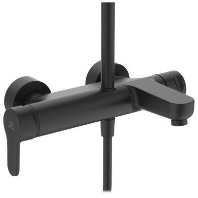 Ideal Standard IDEALRAIN CERAFINE O Душевая система в комплекте с настенным смесителем BC525XG Матовый черный от интернет-магазина Purezza 