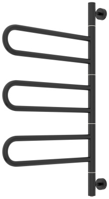 Стилье Формат 50 ПВ Электрический поворотный полотенцесушитель 830х535 31550-0830 Матовый черный от интернет-магазина Purezza 