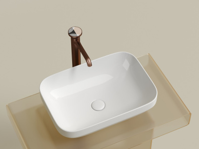 Ceramicanova Element Умывальник чаша накладная прямоугольная 49,5х37 CN6055 Белый от интернет-магазина Purezza 